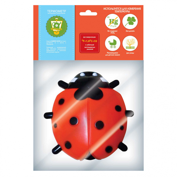 Термометр оконный Божья коровка 16х15,5 см от магазина ЛесКонПром.ру
