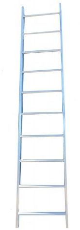 Односекционная алюминиевая лестница  САНТА 10  ступеней Эйфель от магазина ЛесКонПром.ру