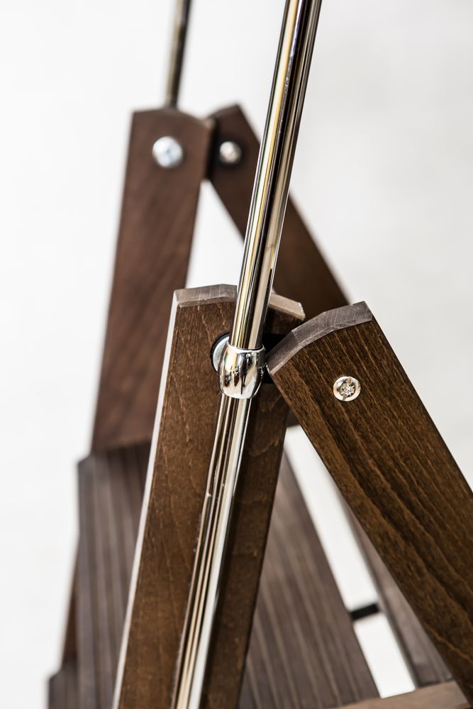 Стремянка деревянная Hoz-Block Серж 4 ступени Венге (арт. СДР-4В) от магазина ЛесКонПром.ру