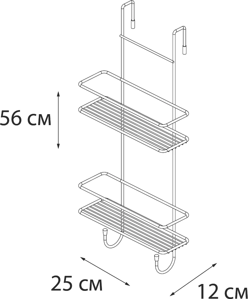 Полка Fixsen FX-740B-2 черная от магазина ЛесКонПром.ру