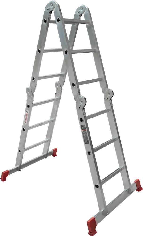 Алюминиевая четырехсекционная лестница-трансформер 400 мм NV2322 НОВАЯ ВЫСОТА 4Х4 арт.2322404 от магазина ЛесКонПром.ру
