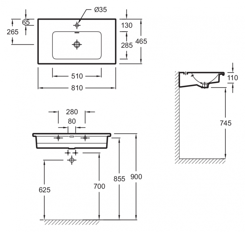 Раковина Jacob Delafon Vox 80 EXAE112-00 Белая от магазина ЛесКонПром.ру