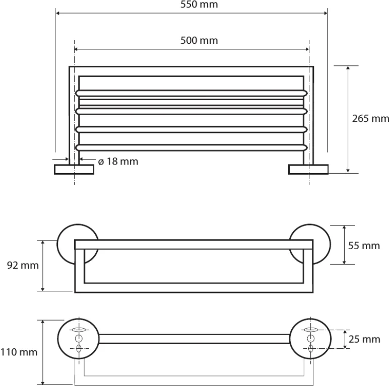Полка Bemeta Dark 104219070 от магазина ЛесКонПром.ру