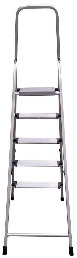 Стремянка алюминиевая с широкой ступенью Новая Высота 5 ступеней (арт. 2117105) от магазина ЛесКонПром.ру