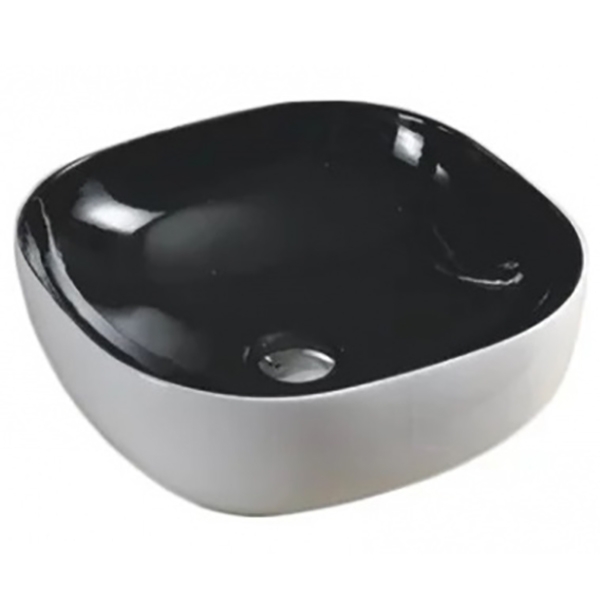 Раковина-чаша CeramaLux 43 360 Черная Белая от магазина ЛесКонПром.ру