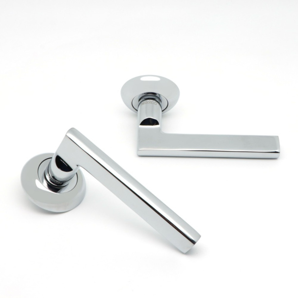 Ручки дверные NEODECO Jungle ES хром от магазина ЛесКонПром.ру