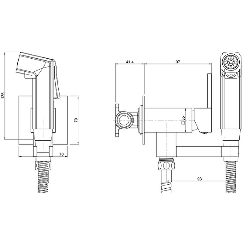 Гигиенический душ Paini Bella BLCR442 Хром от магазина ЛесКонПром.ру