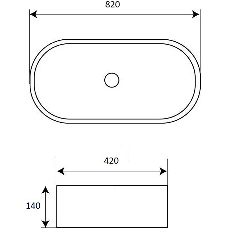 Раковина-чаша Mira 82 MR-8242 Белая от магазина ЛесКонПром.ру