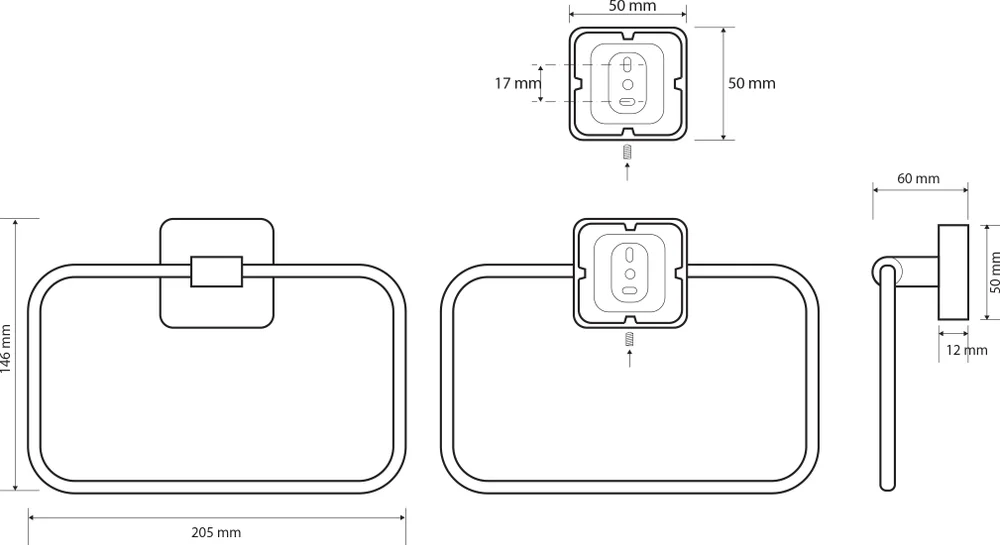 Полотенцедержатель Bemeta Tasi 154104062 от магазина ЛесКонПром.ру
