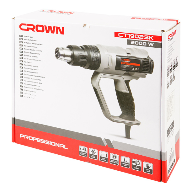 Фен технический CROWN CT19023K 2000 Вт от магазина ЛесКонПром.ру