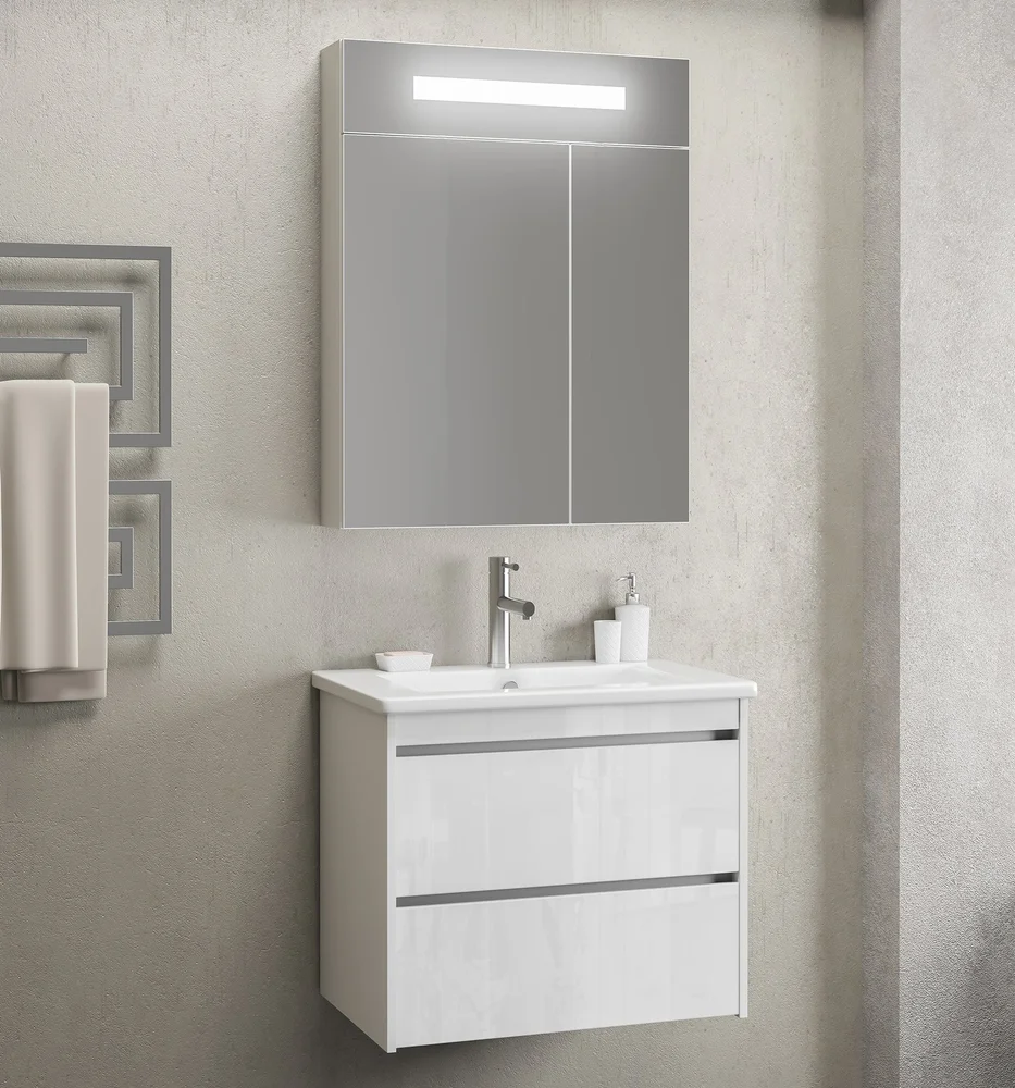 Зеркало-шкаф Opadiris Фреш 60 с подсветкой от магазина ЛесКонПром.ру