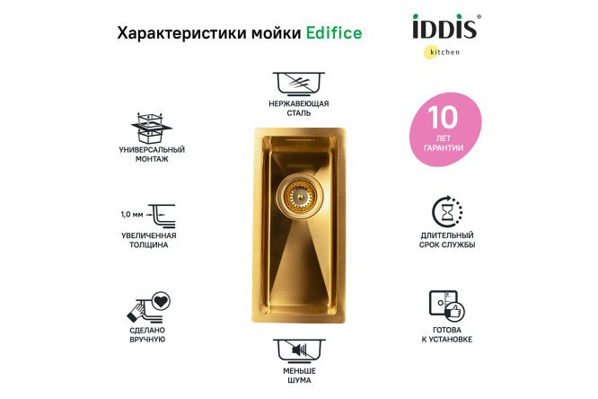 Мойка врезная IDDIS Edifice 80550582 от магазина ЛесКонПром.ру