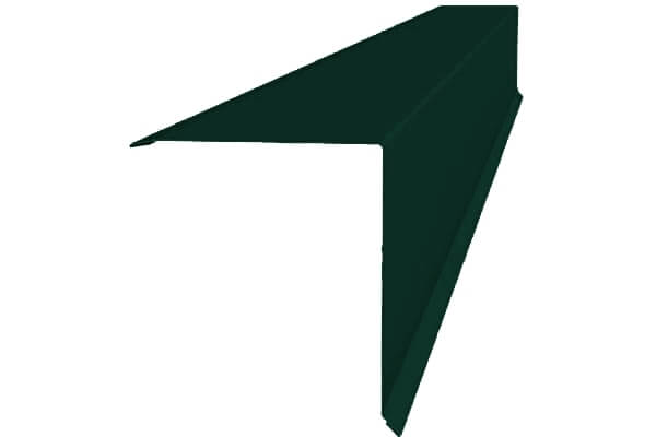 Планка конька односкатной кровли Grand Line 160х160х2000 0,5 Satin с пленкой RAL 6005 от магазина ЛесКонПром.ру