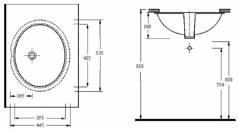 Раковина beWash Balaton 54 91531001 Белый глянец от магазина ЛесКонПром.ру