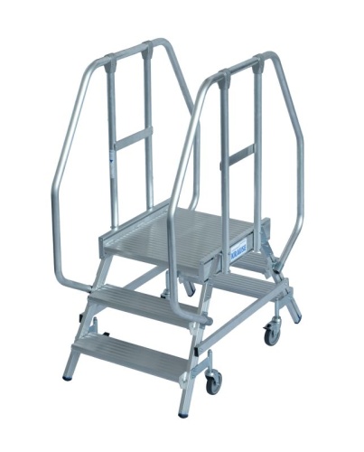 Двухсторонняя передвижная лестница с платформой STABILO 2Х3 ступеней KRAUSE арт.820235 от магазина ЛесКонПром.ру