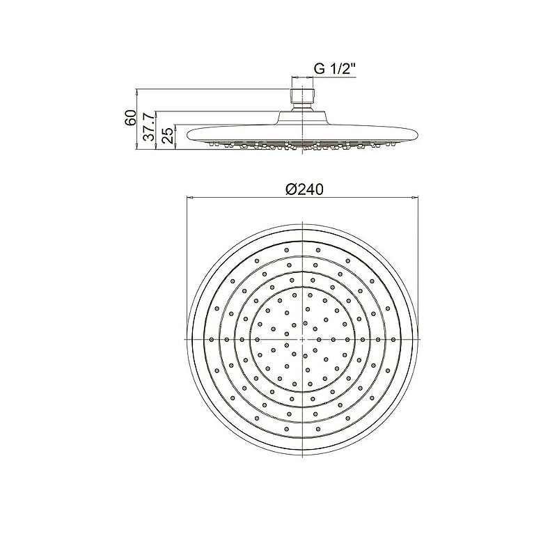 Верхний душ Paini 50CR759G5TB24E Хром от магазина ЛесКонПром.ру