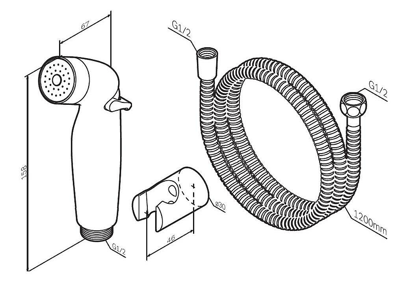 Гигиенический душ AM.PM F0202032 Хром от магазина ЛесКонПром.ру