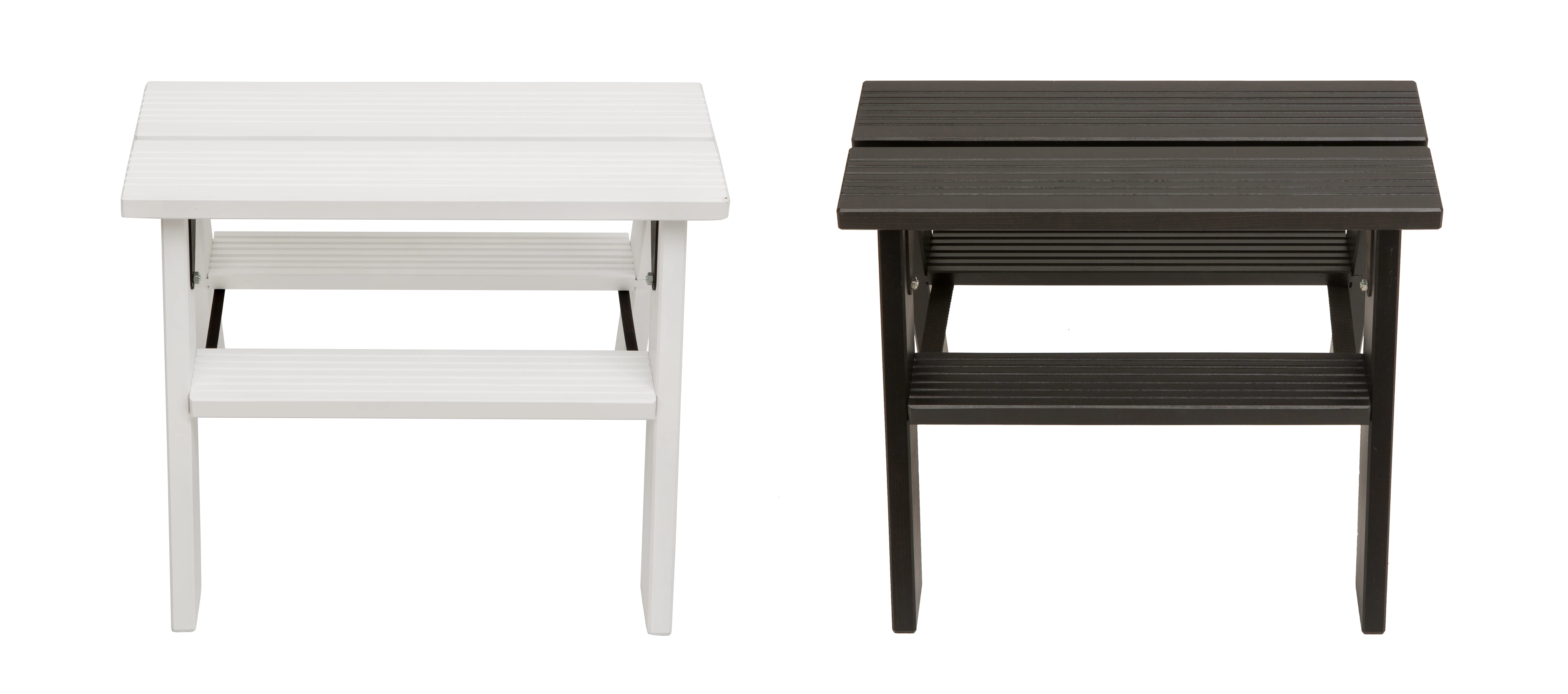 Стремянка двухсторонняя деревянная Hoz-Block Марк 2 ступени Черная (арт. ДДС-2Ч) от магазина ЛесКонПром.ру