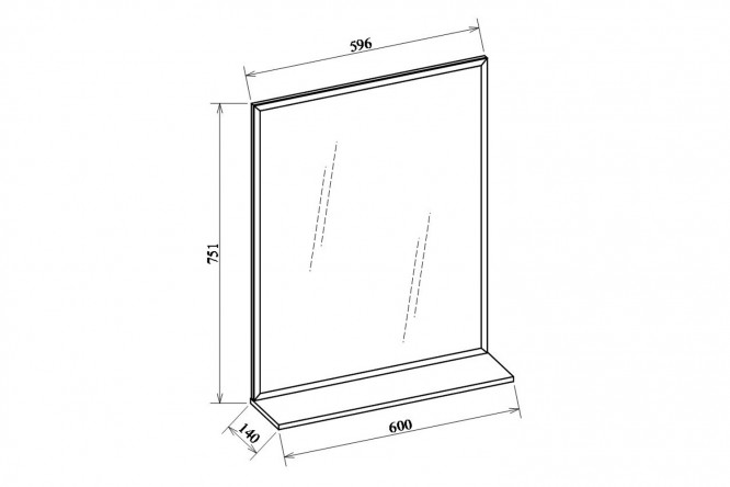 Зеркало с полкой Sanflor Одри 80353376 от магазина ЛесКонПром.ру