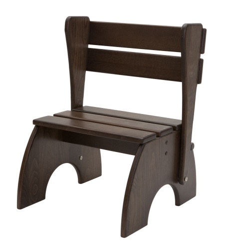 Стремянка-Стул деревянный  детский  Hoz-Block ЛИМПОПО 2 ступени Венге от магазина ЛесКонПром.ру