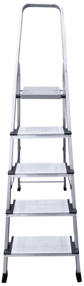 Стремянка алюминиевая с широкой ступенью Новая Высота 5 ступеней (арт. 2117105) от магазина ЛесКонПром.ру