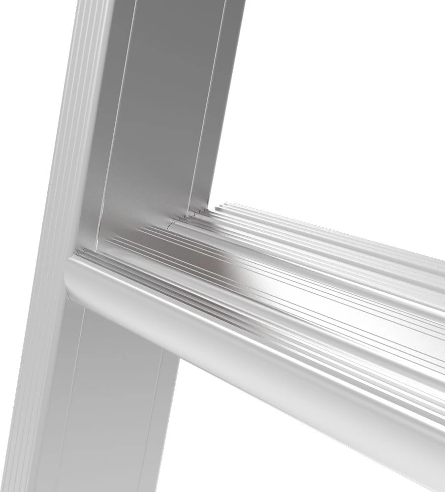 Профессиональная алюминиевая лестница-трансформер с развальцованными ступенями и помостом, ширина 650 мм NV3335 НОВАЯ ВЫСОТА 2Х4+2Х5 арт.3335245 от магазина ЛесКонПром.ру