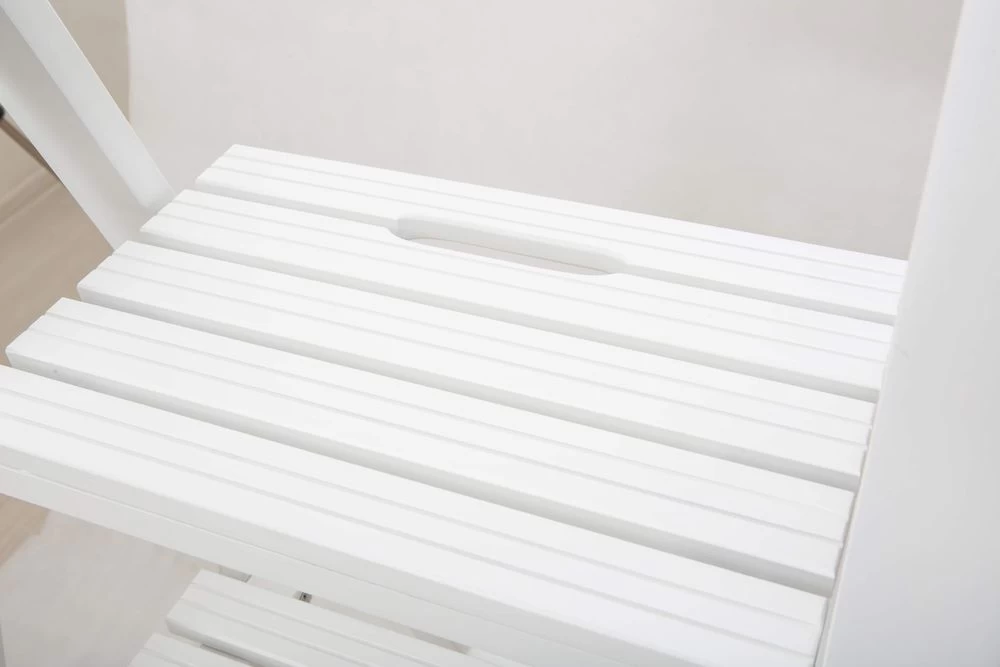 Стремянка деревянная с широкими ступенями Hoz-Block Микки 4 ступени Белая (арт. СДМ-4Б) от магазина ЛесКонПром.ру