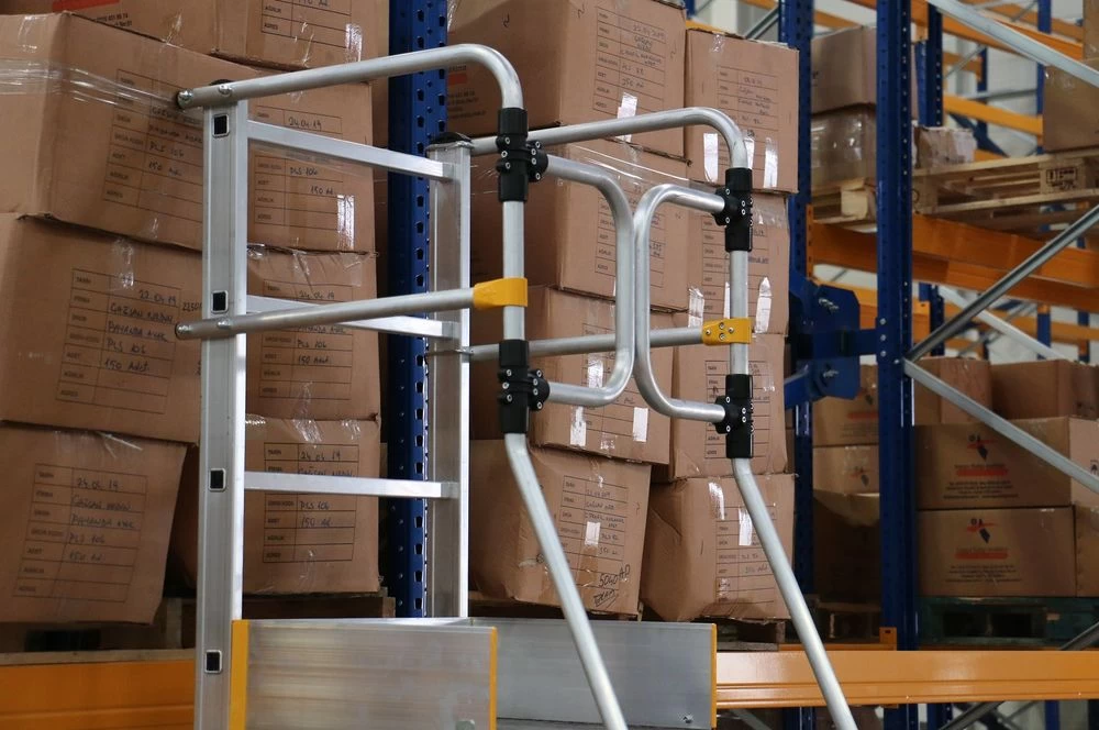 Алюминиевая промышленная платформа 6 ступеней CAGSAN односторонняя (арт.RD0012-2,0) от магазина ЛесКонПром.ру