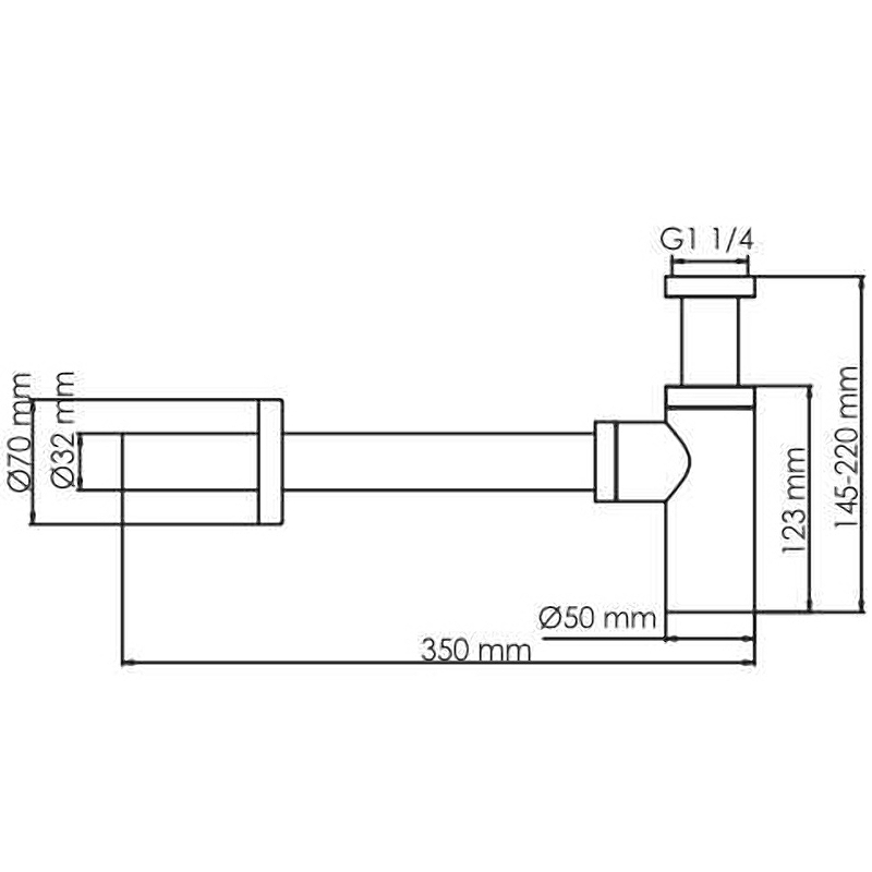 Сифон для раковины WasserKRAFT Aisch A170 Золото матовое от магазина ЛесКонПром.ру