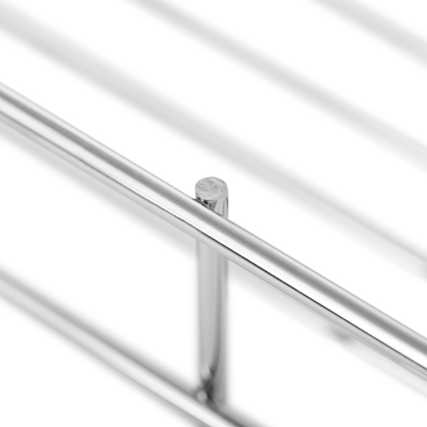 Полка сетчатая ЧМЗ Нюанс 3-ярусная прямая хром от магазина ЛесКонПром.ру