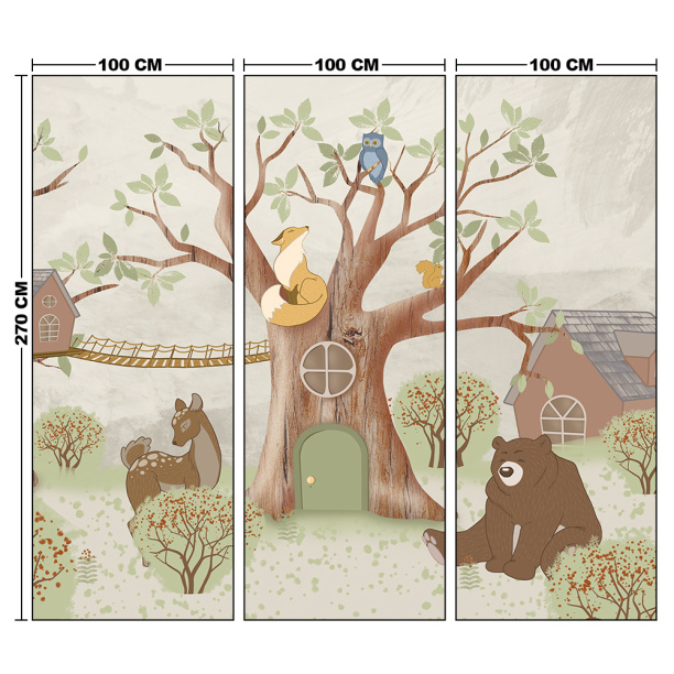 Фотообои флизелиновые Теремок Flizetto 300х270 см от магазина ЛесКонПром.ру