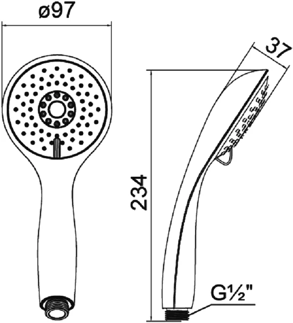 Душевая лейка Milardo 3203F97M18 от магазина ЛесКонПром.ру