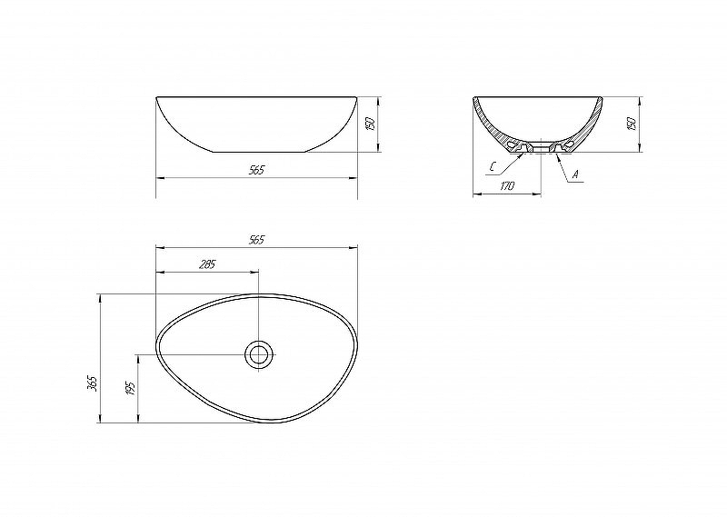 Раковина-чаша Cersanit Moduo 55 63571 Белая от магазина ЛесКонПром.ру