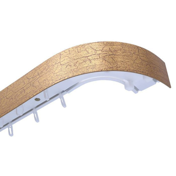 Потолочный карниз двухрядный кракелюр золото 240 см от магазина ЛесКонПром.ру