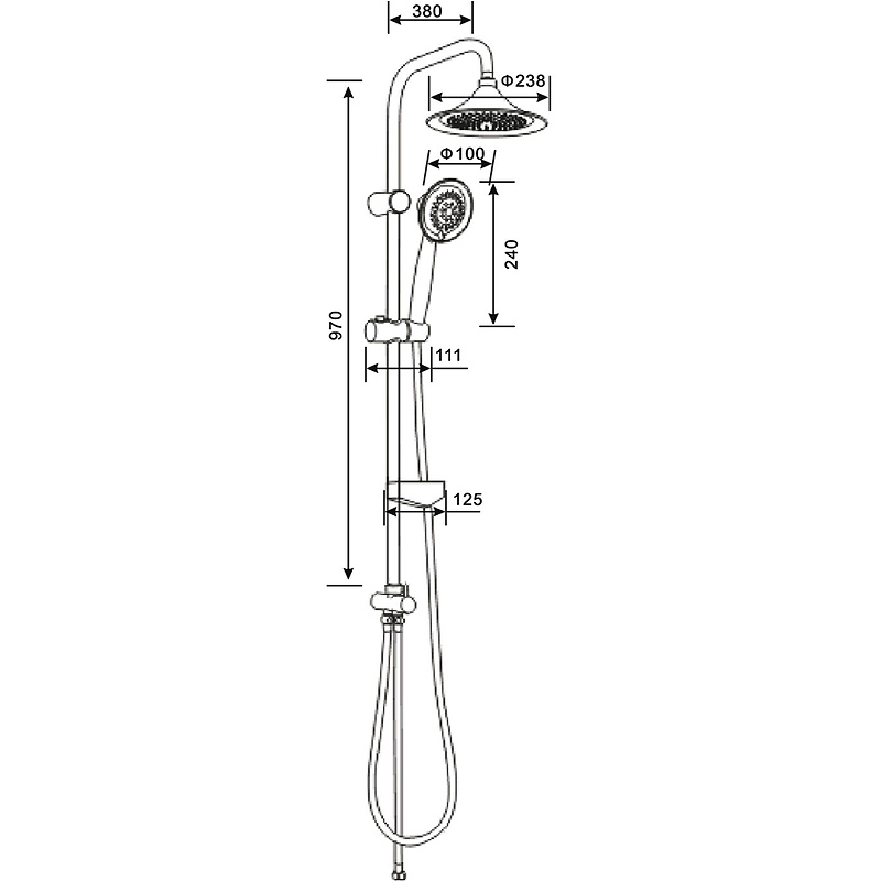 Душевая система Agger Retro A1993500 Хром от магазина ЛесКонПром.ру