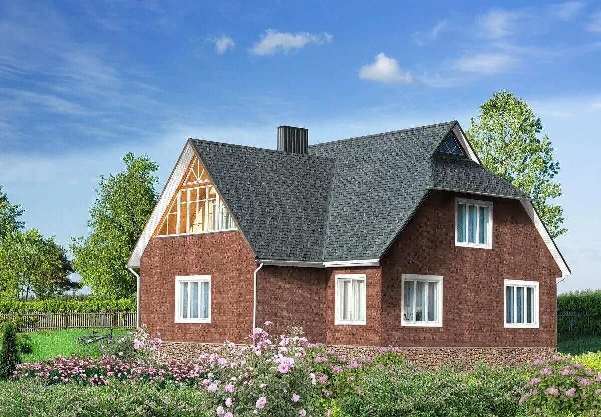 Фасадная плитка ТЕХНОНИКОЛЬ Hauberk Терракотовый Кирпич от магазина ЛесКонПром.ру