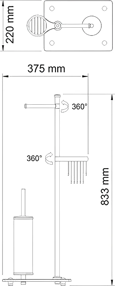 Стойка Wasserkraft Elbe K-1264Black от магазина ЛесКонПром.ру