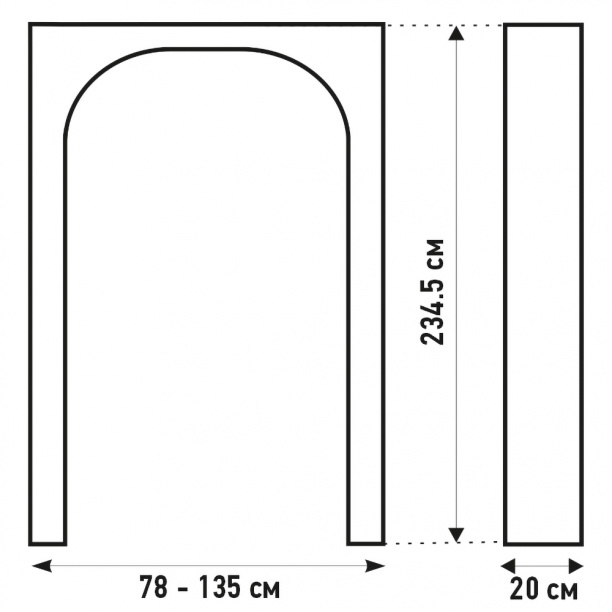 Арка ламинированная Белла белая от магазина ЛесКонПром.ру