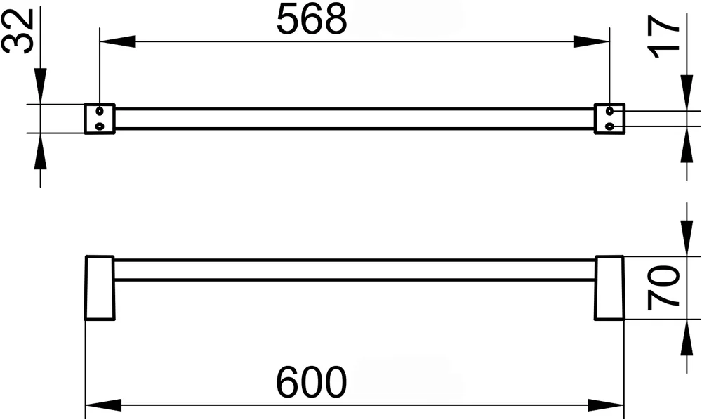 Полотенцедержатель Keuco Smart.2 14701 от магазина ЛесКонПром.ру