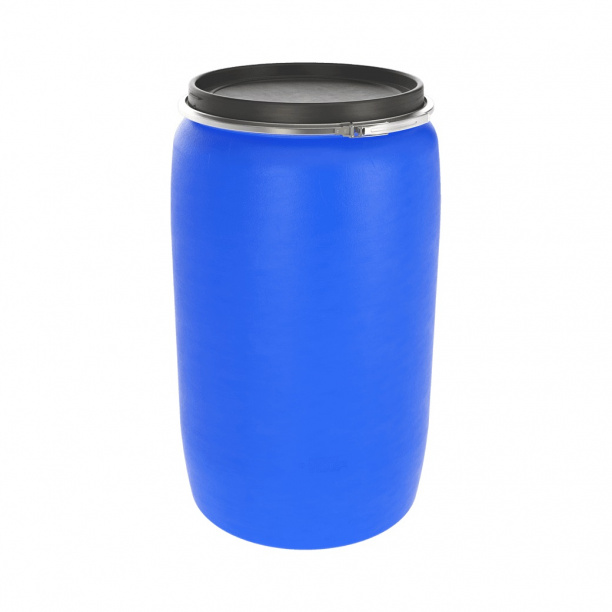 Бочка с крышкой пластиковая 227 л от магазина ЛесКонПром.ру