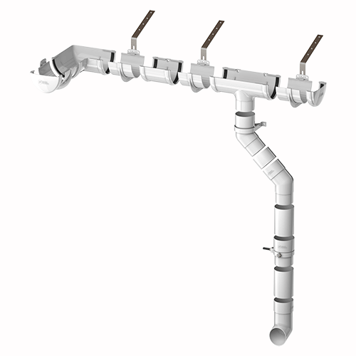 Кронштейн желоба ТЕХНОНИКОЛЬ ПВХ 125/82, белый от магазина ЛесКонПром.ру