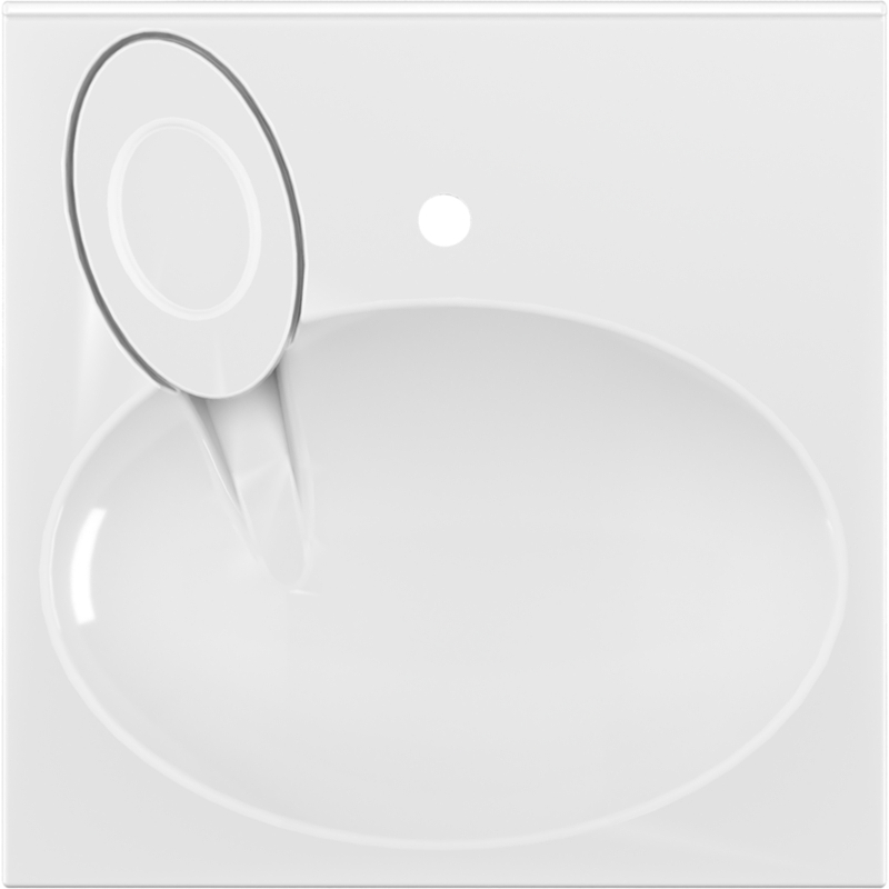 Раковина Paola Liguria 60x60 на стиральную машину Белая глянцевая от магазина ЛесКонПром.ру