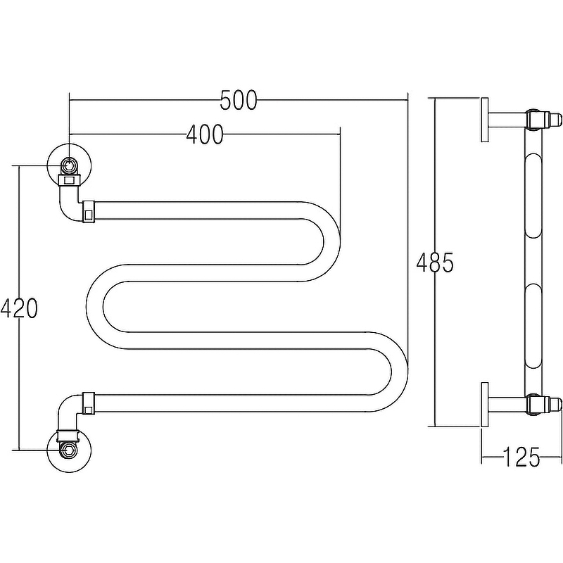 Водяной полотенцесушитель Margaroli Vento 406OB Бронза от магазина ЛесКонПром.ру