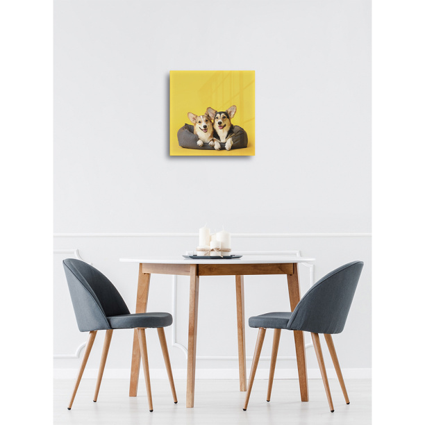 Картина на стекле 30х30 см Волк от магазина ЛесКонПром.ру