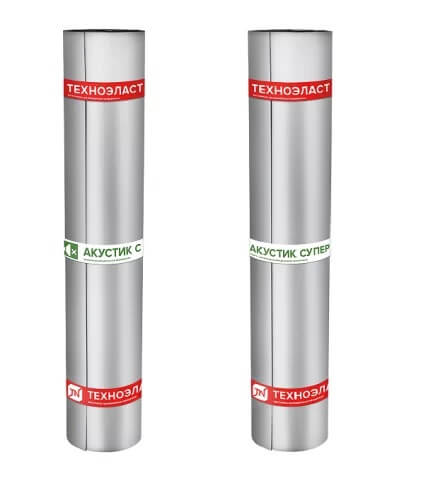 Материал звукоизоляционный Техноэласт Акустик Супер А350-2.2, стеклохолст, 10 м² от магазина ЛесКонПром.ру