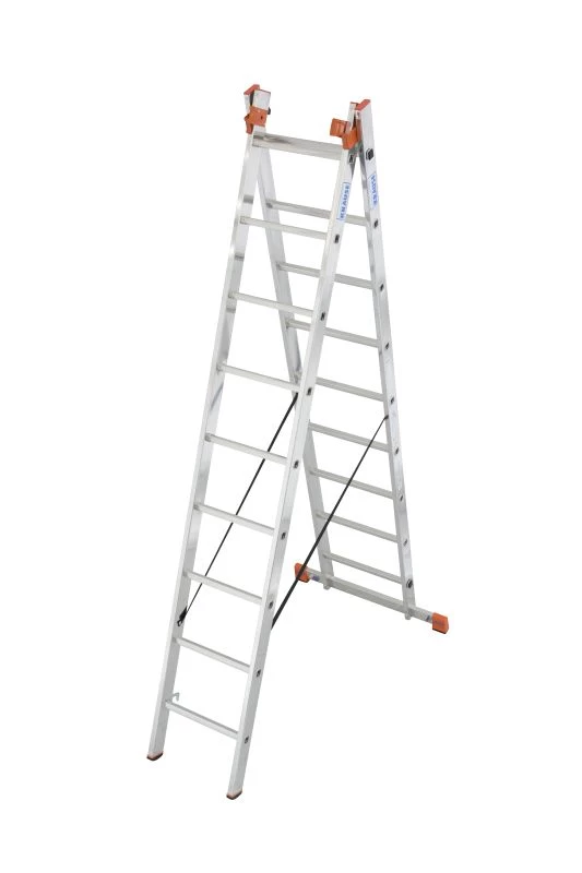 Лестница алюминиевая трехсекционая KRAUSE TRIBILO 3х9 от магазина ЛесКонПром.ру