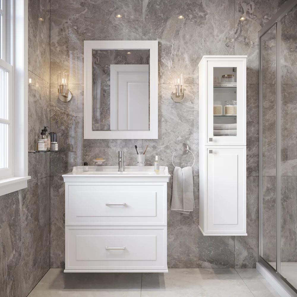 Зеркало STWORKI Хадстен 80 белое от магазина ЛесКонПром.ру