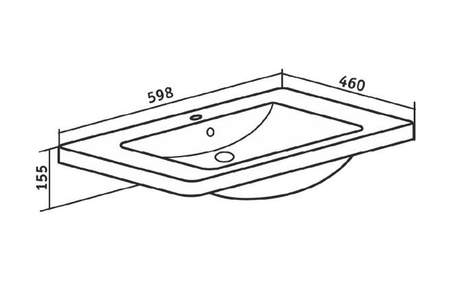 Умывальник встраиваемый сверху Omega 80538145 от магазина ЛесКонПром.ру