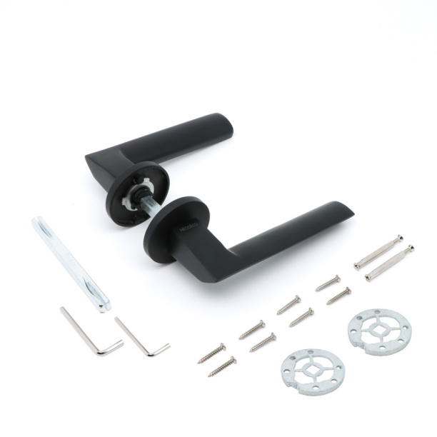 Ручки дверные NEODECO Olive EZ черные от магазина ЛесКонПром.ру