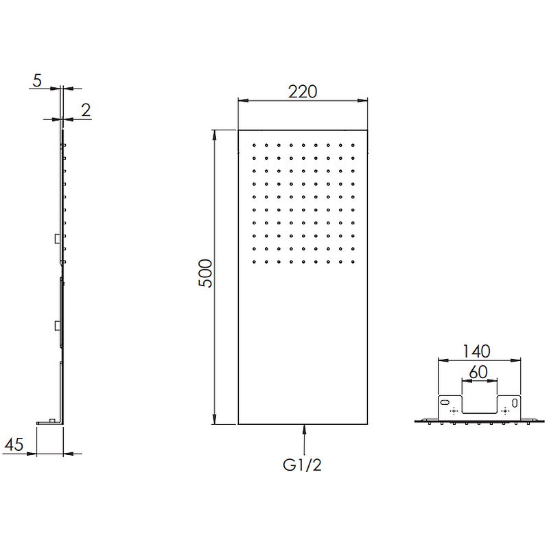 Верхний душ Remer 350UFX Хром от магазина ЛесКонПром.ру